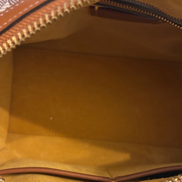 Coach Tan and Cream Signature Satchel - Picture 14 of 15